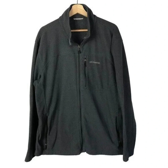 Columbia Cascades Explorer Charcoal Gray Fleece Full Zip Jacket XXL - Picture 1 of 3
